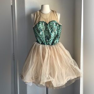 Peacock Curtain Call Costume Ballet Dance Pageant Sequins Dress Sparkly Tulle